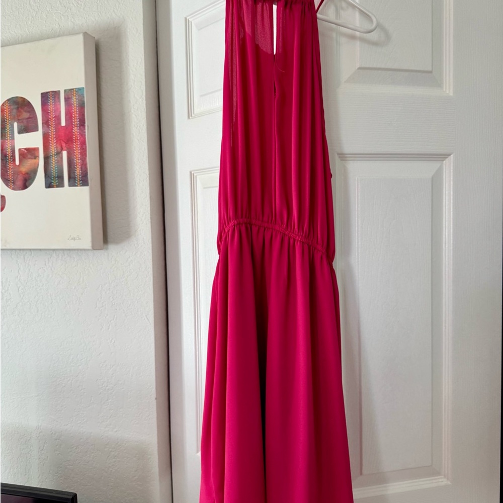 Vibrant Pink Sleeveless Dress